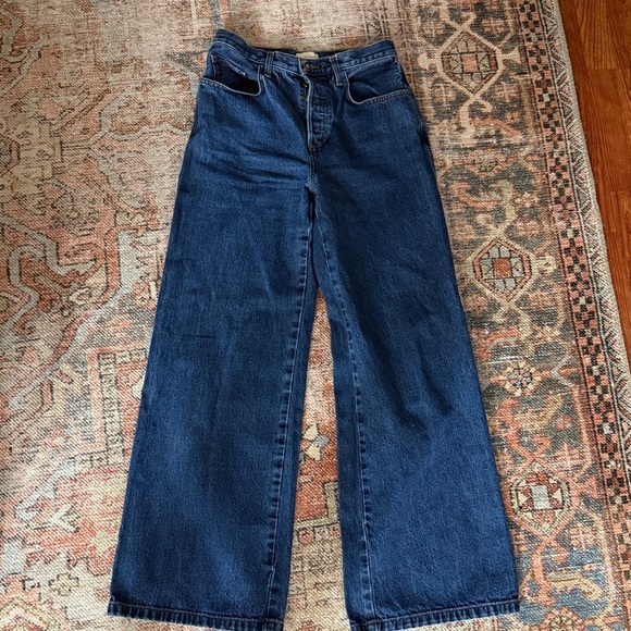 Favorite Daughter Dark Blue Wide Leg Jeans - Picture 7 of 8